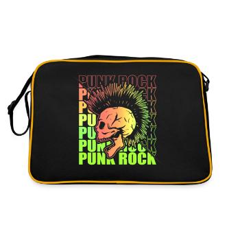 Punk Rock Pogo Anarchie Punks Punk Rocker Punk - Retro Tasche - Schwarz/Gold - Hinten