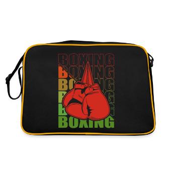 Boxen Martial Arts Boxing Box Club Boxer - Retro Tasche - Schwarz/Gold - Hinten