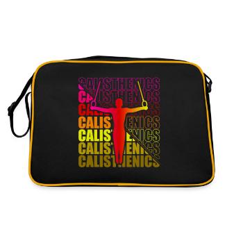 Calisthenics Street Workout Gymnastik Fitness - Retro Tasche - Schwarz/Gold - Hinten