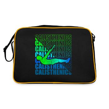 Calisthenics Street Workout Gymnastik Fitness - Retro Tasche - Schwarz/Gold - Hinten