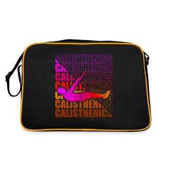 Calisthenics Street Workout Gymnastik Fitness - Retro Tasche - Schwarz/Gold - Hinten