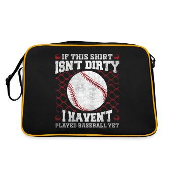 Si ce maillot n’est pas sale, je n’ai pas joué au baseball - Sac Retro - noir/or - Dos