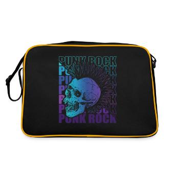 Punk Rock Pogo Anarchie Punks Punk Rocker Punk - Retro Tasche - Schwarz/Gold - Hinten