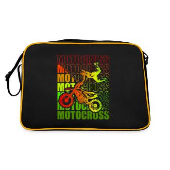 Motocross Enduro Moto Freestyle Sport Extrême - Sac Retro - noir/or - Dos