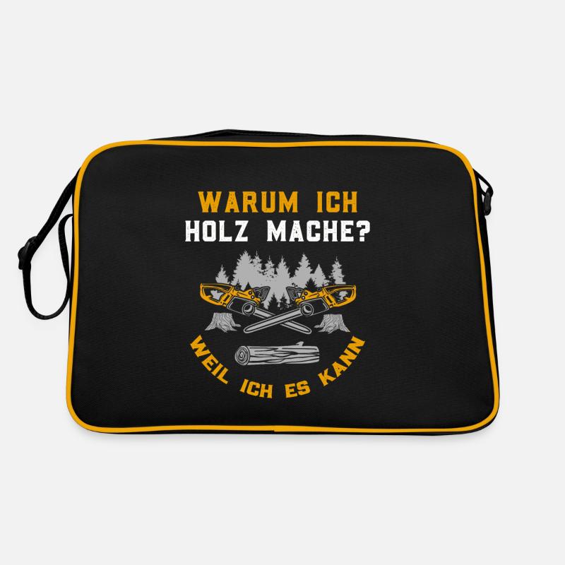 Holz Geschenke Chainsaw Kettensäge Waldarbeiter Retro Tasche