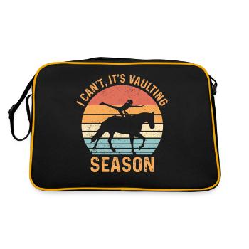 Je ne peux pas, c’est la saison de la voltige des chevaux - Sac Retro - noir/or - Dos