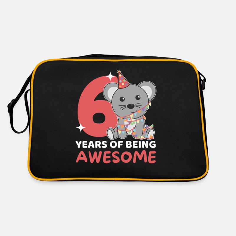 Mouse for the 6th birthday children six years old Retro Bag