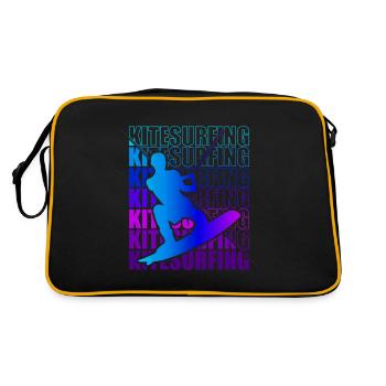 Kitesurfen Kite Surfer Kitesurfen Kitesurfing - Retro Bag - black/gold - Back