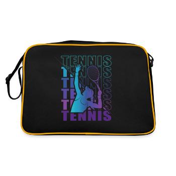 Vêtements pour joueurs de tennis Tennis Femmes Filles - Sac Retro - noir/or - Dos