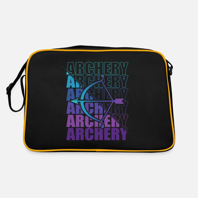 Bogensport Bogenschütze Bogenschießen Pfeil Bogen Retro Tasche