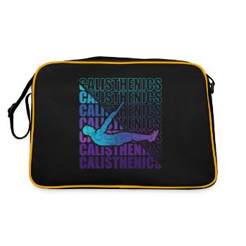 Calisthenics Street Workout Gymnastik Fitness - Retro Tasche - Schwarz/Gold - Hinten