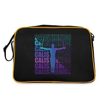 Calisthenics Street Workout Gymnastik Fitness - Retro Tasche - Schwarz/Gold - Hinten