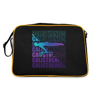 Calisthenics Street Workout Gymnastik Fitness - Retro Tasche - Schwarz/Gold - Hinten