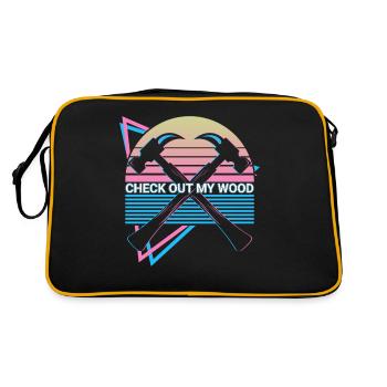 Funny Carpenter Retro Carpentry - Retro Bag - black/gold - Back