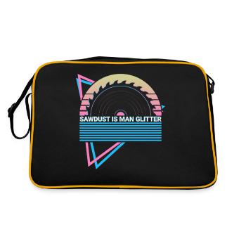 Funny Carpenter Retro Carpentry - Retro Bag - black/gold - Back