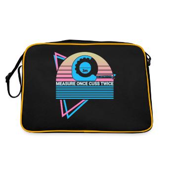 Funny Carpenter Retro Carpentry - Retro Bag - black/gold - Back
