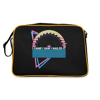 Funny Carpenter Retro Carpentry - Retro Bag - black/gold - Back
