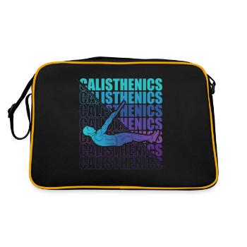 Calisthenics Street Workout Gymnastik Fitness - Retro Tasche - Schwarz/Gold - Hinten