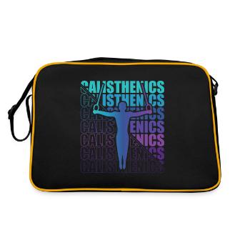 Calisthenics Street Workout Gymnastik Fitness - Retro Tasche - Schwarz/Gold - Hinten