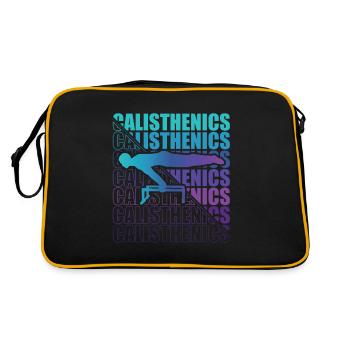 Calisthenics Street Workout Gymnastik Fitness - Retro Tasche - Schwarz/Gold - Hinten