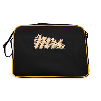Mr Mrs Teamshirt - Retro Tasche - Schwarz/Gold - Hinten