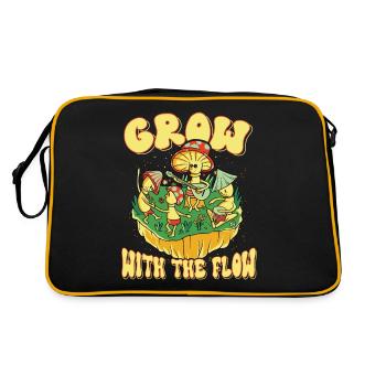 Hippie Mushroomhead grandit avec le courant - Sac Retro - noir/or - Dos