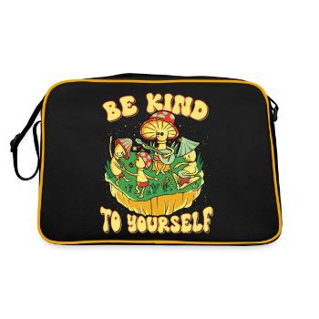 Hippie Mushroomhead Be Kind To Yourself - Retro Bag - black/gold - Back