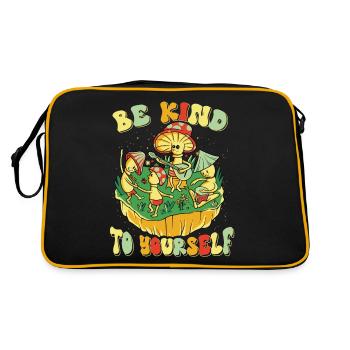 Hippie Mushroomhead Be Kind To Yourself - Retro Bag - black/gold - Back