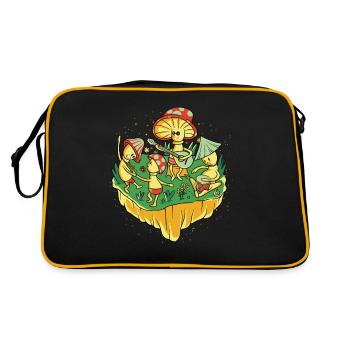 Hippie Mushrooms Shrooms Psychedelic Mushroomhead - Sac Retro - noir/or - Dos