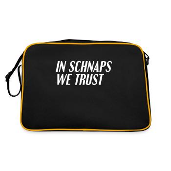 Drinking schnapps saying - Retro Bag - black/gold - Back