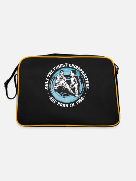 Physiotherapy born 1990 - Retro Bag - black/gold - Back