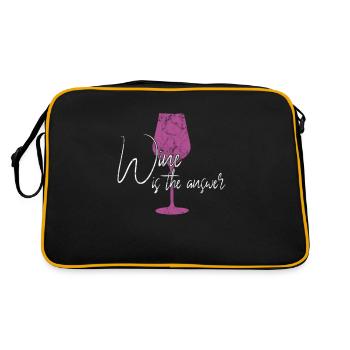 Réponse du vin en disant - Sac Retro - noir/or - Dos