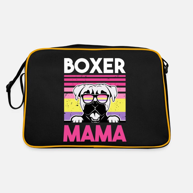 Hund Boxer Mama Retro Tasche