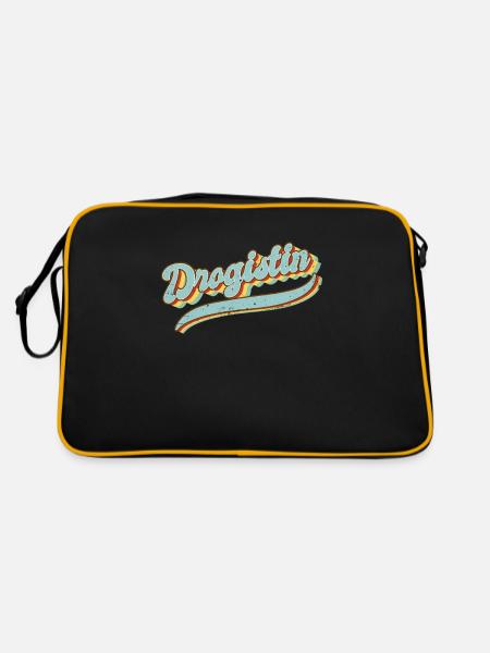 Apotheker Vintage Drogistin - Retro Tasche - Schwarz/Gold - Hinten