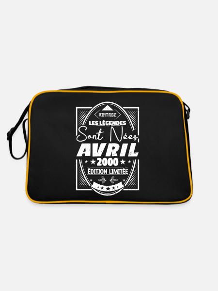 Avril 2000 - Sac Retro - noir/or - Dos