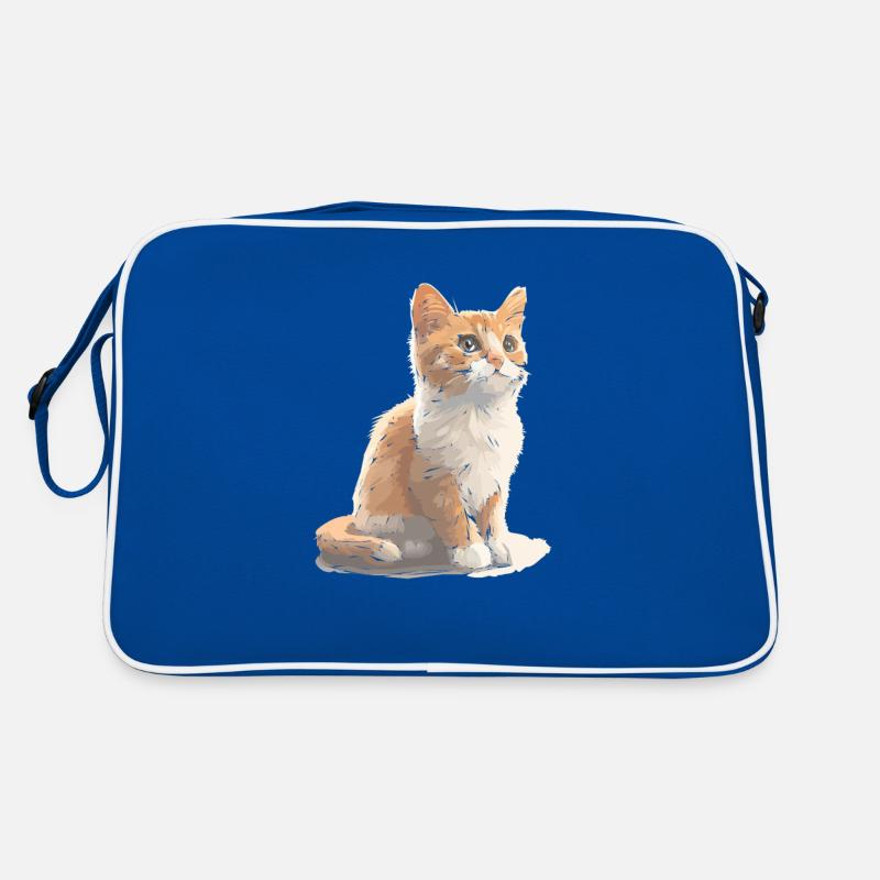 Dessin de chat mignon Sac Retro