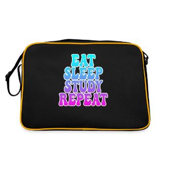 Eating Sleeping Studying - Retro Bag - black/gold - Back