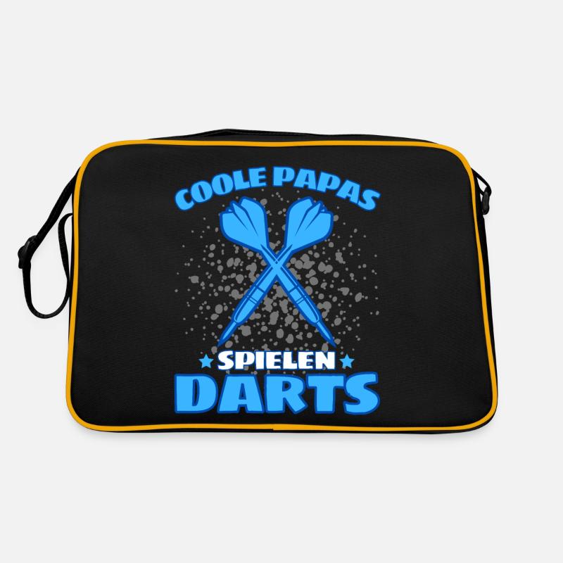 COOL DADS PLAY DARTS! Darts darts player dad - Retro Bag - black/gold