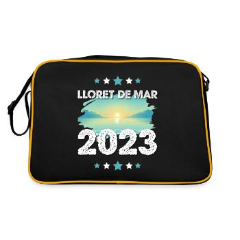 Lloret De Mar 2023 - Retro Tasche - Schwarz/Gold - Hinten