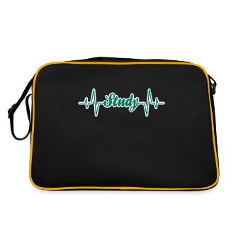 Studying heartbeat - Retro Bag - black/gold - Back