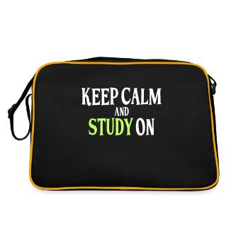 Study Saying - Retro Bag - black/gold - Back