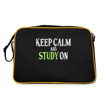 Study Saying - Retro Bag - black/gold - Back