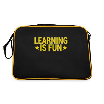 Learning Fun Saying - Retro Bag - black/gold - Back