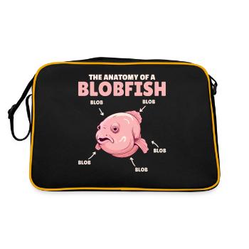 Blobfish Explanation Anatomy of an Blobfish - Retro Bag - black/gold - Back