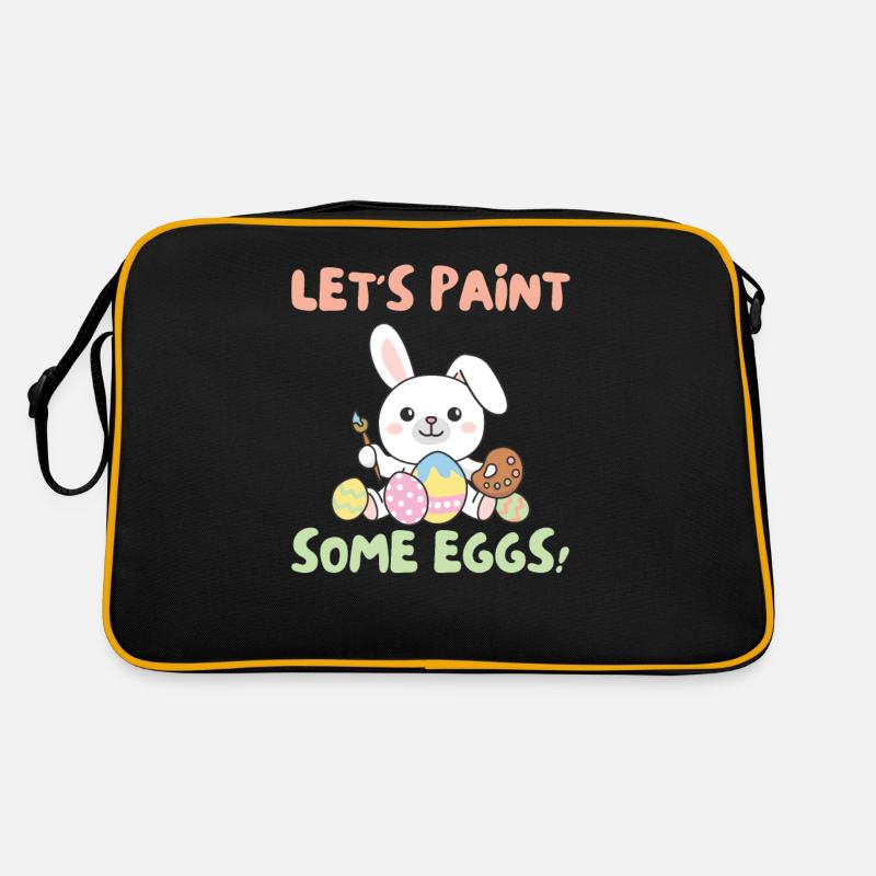 lapins mignons pour Pâques avec lapin aux œufs de Pâques Sac Retro