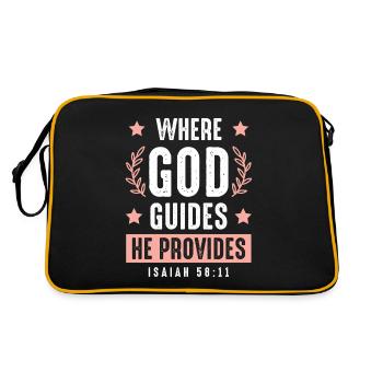 Dieu dirige la Bible - Sac Retro - noir/or - Dos