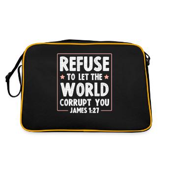 Versets bibliques - Sac Retro - noir/or - Dos