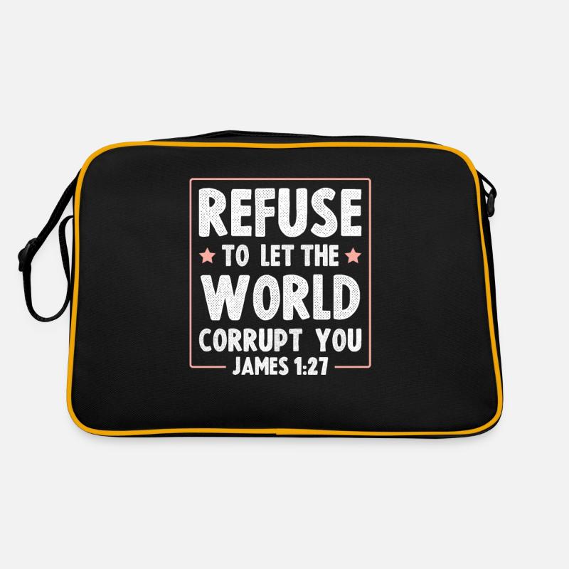 Bible Verses - Retro Bag - black/gold