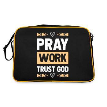 Priez Ayez confiance en Dieu - Sac Retro - noir/or - Dos