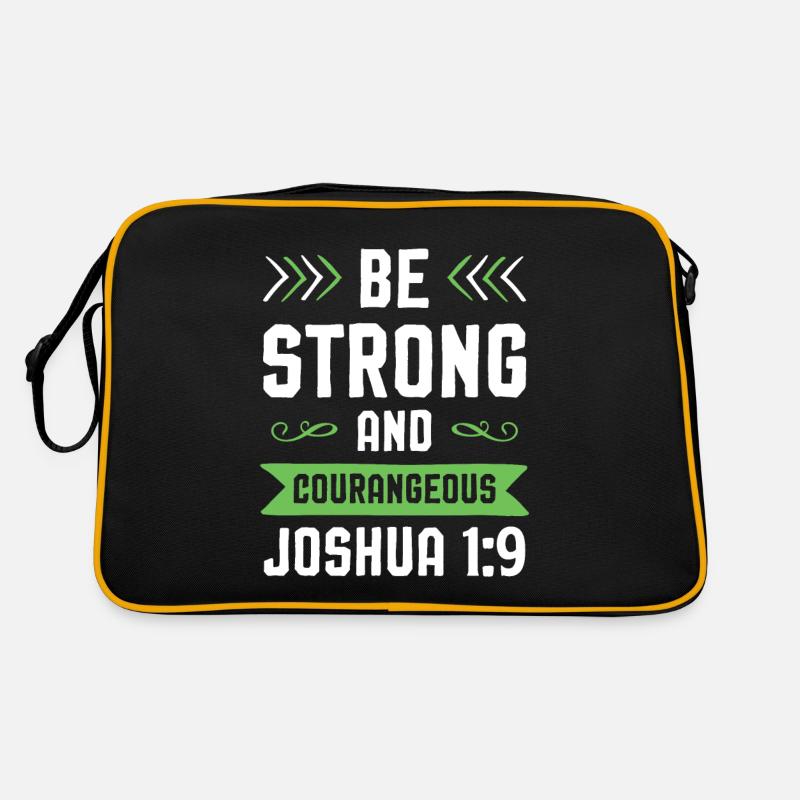 bibel verse - Retro Tasche - Schwarz/Gold